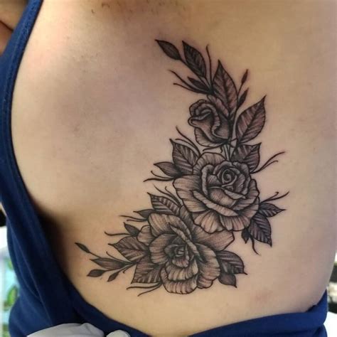 floral side boob tattoo|128 Astonishing Side Boob Tattoos To Enhance Your Charm